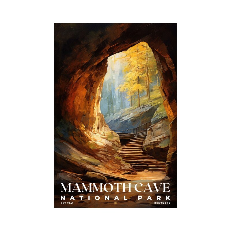 Mammoth Cave National Park Poster, Travel Art, Office Poster, Home Decor | S6